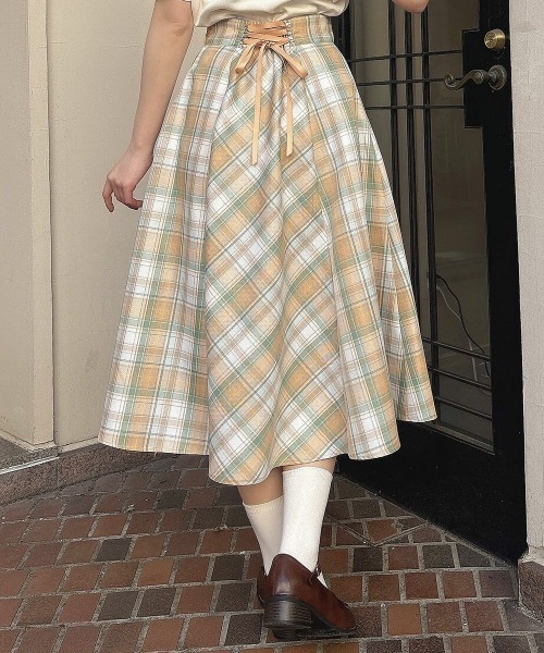 「F i.n.t」 フレアスカート FREE ブルー レディース_画像4