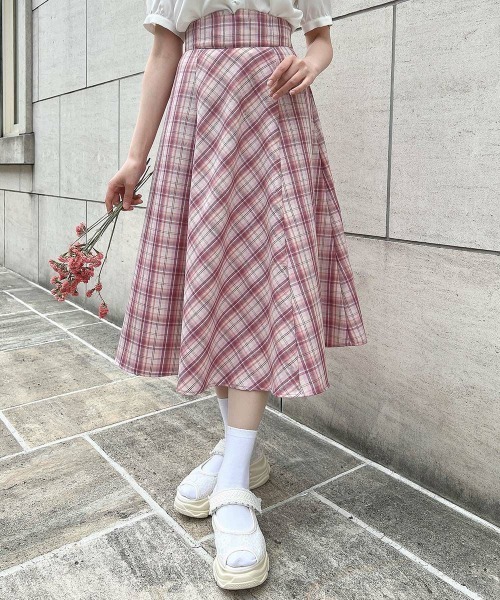 「F i.n.t」 フレアスカート FREE ブルー レディース_画像7