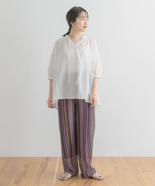 「ITEMS URBANRESEARCH」 イージーパンツ FREE パープル レディース_画像4