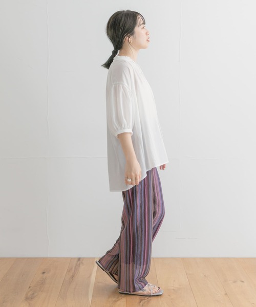 「ITEMS URBANRESEARCH」 イージーパンツ FREE パープル レディース_画像5