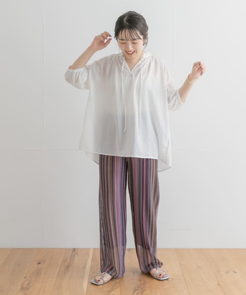 「ITEMS URBANRESEARCH」 イージーパンツ FREE パープル レディース_画像7