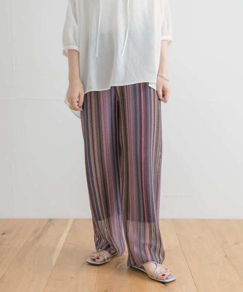 「ITEMS URBANRESEARCH」 イージーパンツ FREE パープル レディース_画像8