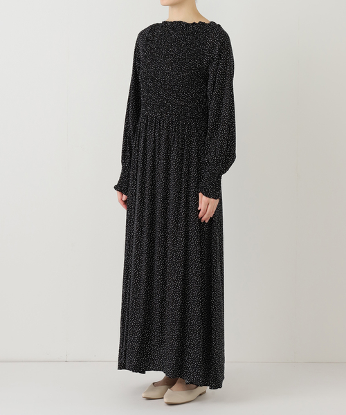 SLOBE IENAドットシャーリングワンピース美品 追加2予約》ドットシャーリングワンピース（ワンピース）｜SLOBE IENA