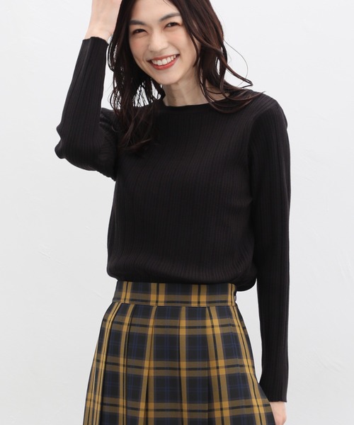 「Honeys」 長袖ニット M サックスブルー レディース_画像4