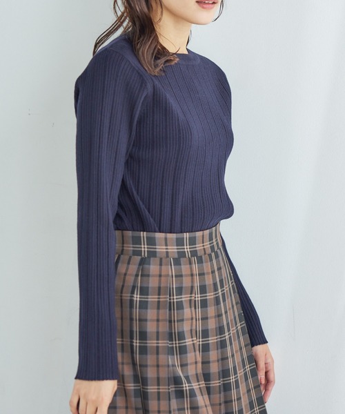 「Honeys」 長袖ニット M サックスブルー レディース_画像7