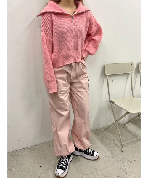 「WC」 カーゴパンツ FREE ピンク レディース_画像8