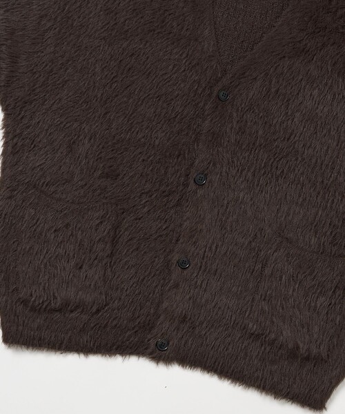 「FREAK'S STORE」 ニットカーディガン MEDIUM チャコールグレー メンズ_画像7