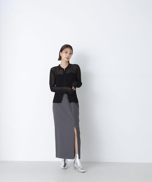 natural beauty basic グリーン　ハンドニットカーディガン NATURAL BEAUTY BASIC - natural beauty basic グリーン ハンドニット