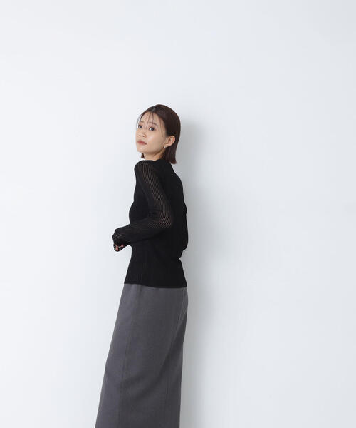 natural beauty basic グリーン　ハンドニットカーディガン NATURAL BEAUTY BASIC - natural beauty basic グリーン ハンドニット