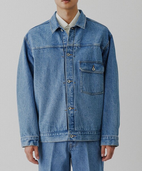 ADAM ET ROPE'（アダムエロペ） デニムジャケット gジャン ブリーチ