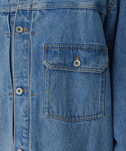 ADAM ET ROPE'（アダムエロペ） デニムジャケット gジャン ブリーチ