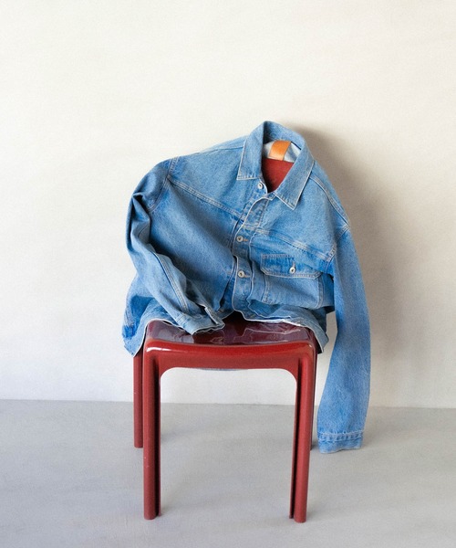 ADAM ET ROPE'（アダムエロペ） デニムジャケット gジャン ブリーチ