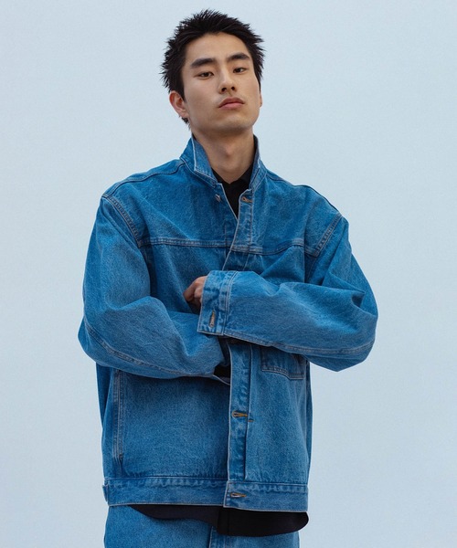 ADAM ET ROPE'（アダムエロペ） デニムジャケット gジャン ブリーチ