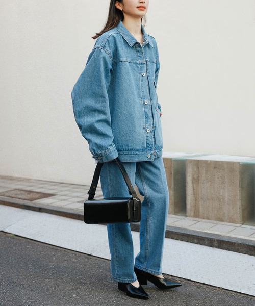 ADAM ET ROPE'（アダムエロペ） デニムジャケット gジャン ブリーチ