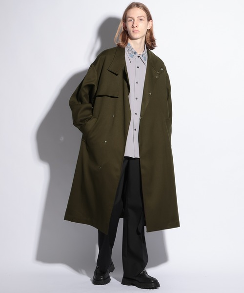 HARE メンズM　トレンチコート　ライナー付き　防寒　重厚感　2345 HARE（ハレ） トレンチコート MEDIUM ブラック メンズ : ZOZOTOWN