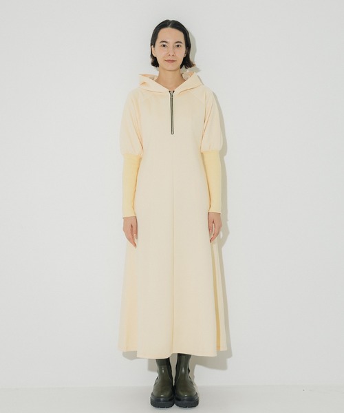 「CITY TOKYO」 長袖ワンピース 1 アイボリー レディース_画像4