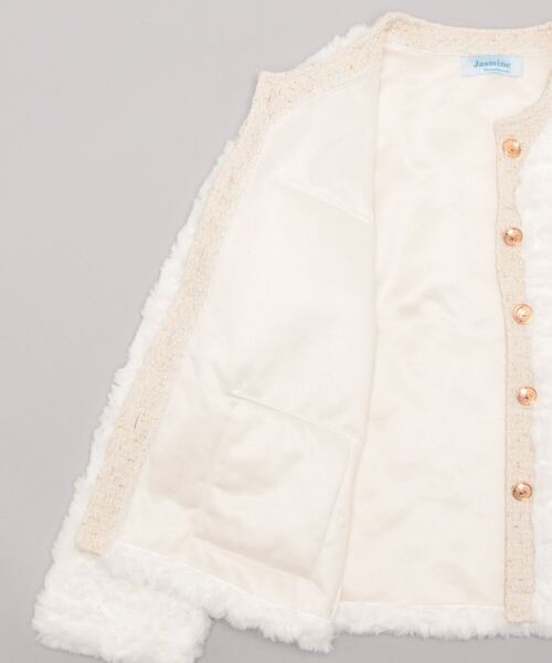 「Jasmine Grandiflorum」 ノーカラージャケット SMALL ホワイト レディース_画像2