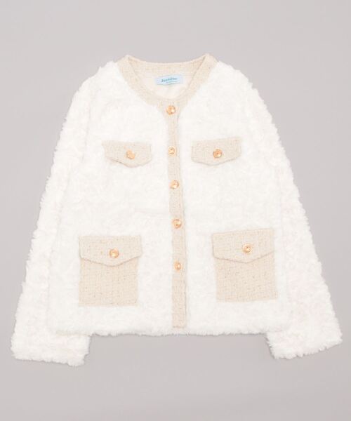 「Jasmine Grandiflorum」 ノーカラージャケット SMALL ホワイト レディース_画像5