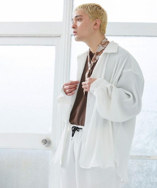 「Nilway」 長袖シャツ MEDIUM グリーン メンズ_画像2