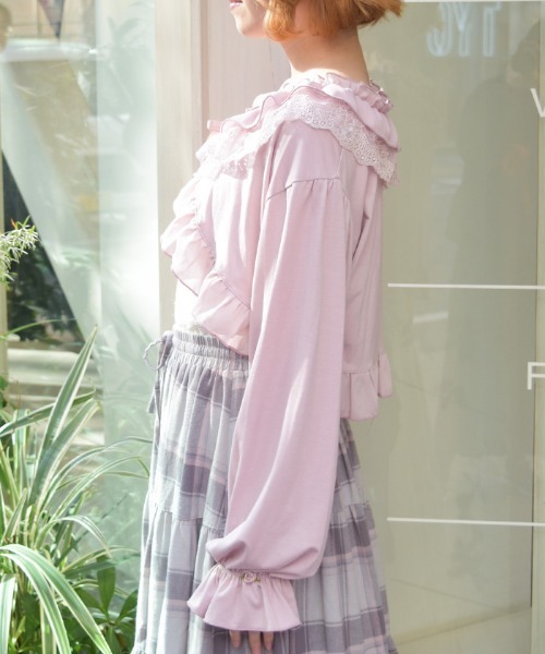 axes femme（アクシーズ ファム） カーディガン フリルカットソー