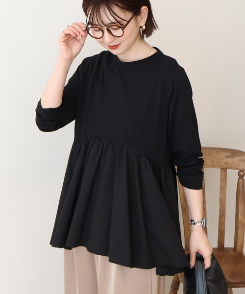 tシャツ 布帛切替ペプラムプルオーバー レディース | AMERICAN HOLIC | 02