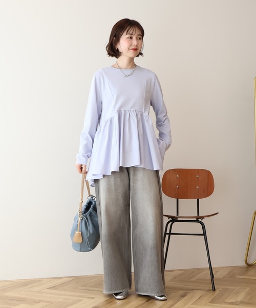 tシャツ 布帛切替ペプラムプルオーバー レディース | AMERICAN HOLIC | 04