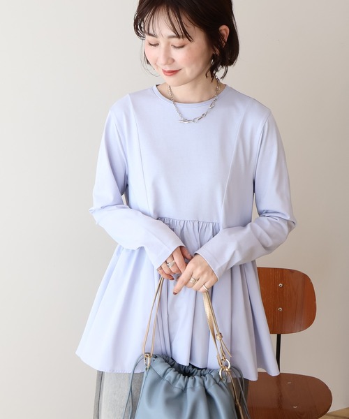 tシャツ 布帛切替ペプラムプルオーバー レディース | AMERICAN HOLIC | 06