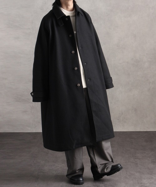 「welise」 ステンカラーコート L ブラック メンズ_画像5