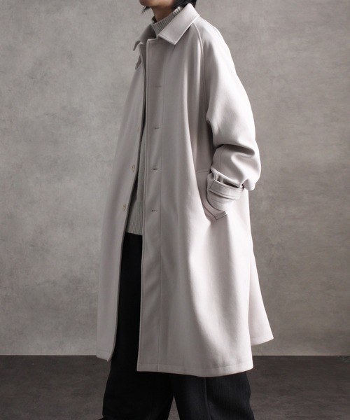 「welise」 ステンカラーコート L ブラック メンズ_画像6
