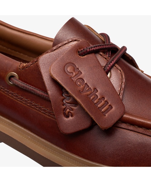デッキシューズ モカシン Cleyhill Boat. / レディース クレイヒルボート (ダークブラウンレザー) レディースの画像