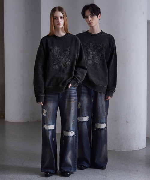 「CLEL」 スウェットカットソー S チャコールグレー メンズ_画像5