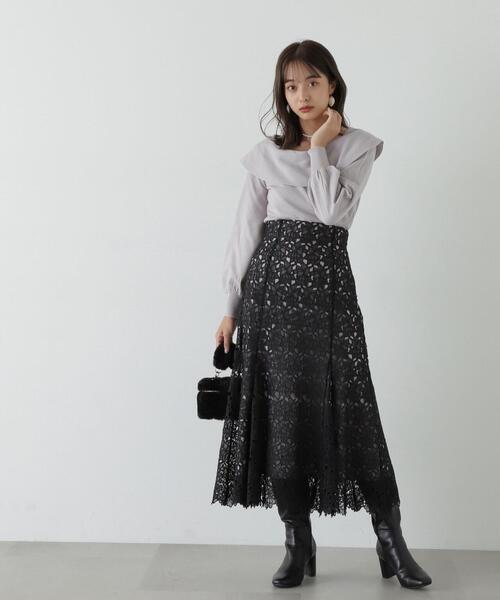 「PROPORTION BODY DRESSING」 長袖ニット FREE グレー レディース_画像2