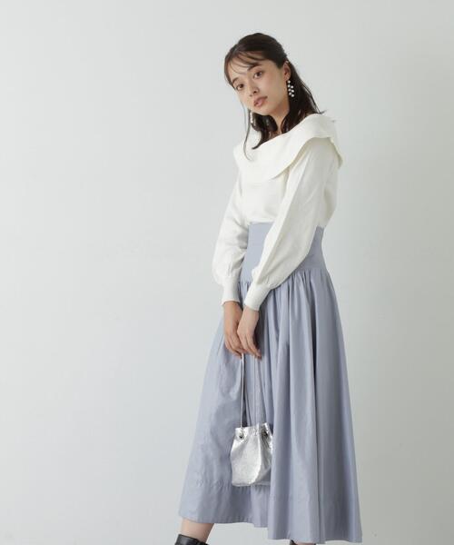 「PROPORTION BODY DRESSING」 長袖ニット FREE グレー レディース_画像5