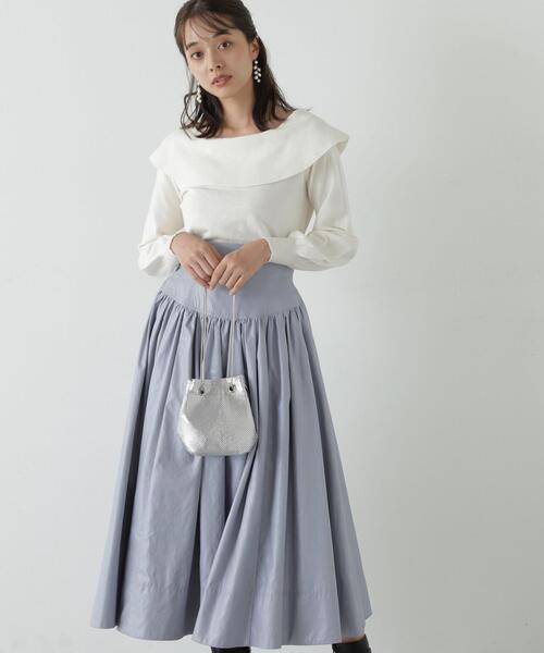 「PROPORTION BODY DRESSING」 長袖ニット FREE グレー レディース_画像6