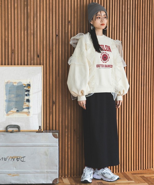 「bohmal」 スウェットカットソー FREE アイボリー レディース_画像8