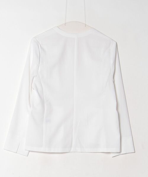 「LAUTREAMONT」 ノーカラージャケット 40 ホワイト レディース_画像2