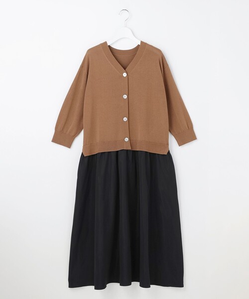 自由区（ジユウク） ワンピース タフタコンビ ワンピース : ZOZOTOWN