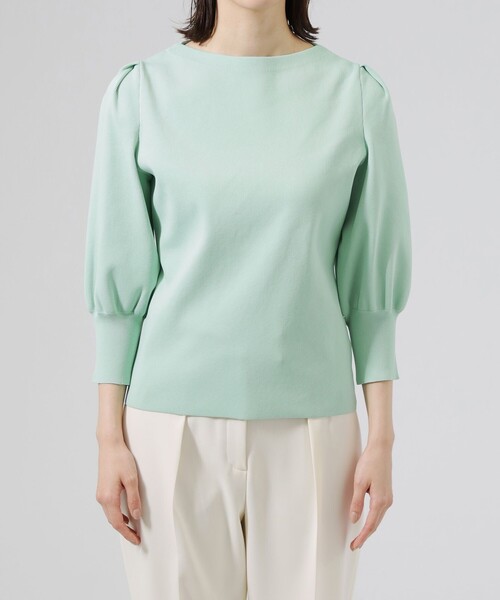 「CAST:」 7分袖ニット M ネイビー レディース_画像2