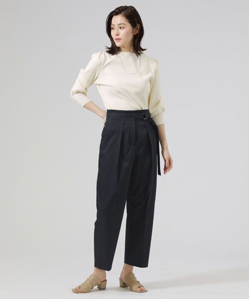 「CAST:」 7分袖ニット M ネイビー レディース_画像5