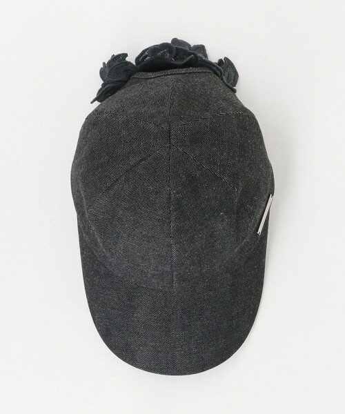 希少【アシーナニューヨーク】ブラック デニム 花柄フラワー 刺繍レース ハット黒 Athena New York】公式オンラインストア 帽子ブランド
