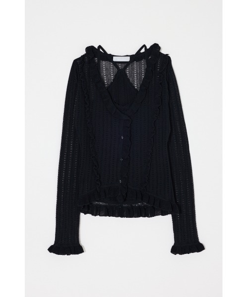 MOUSSY(マウジー) カーディガン 「26年SS新作」POINTELLE RUFFLE MOUSSY(マウジー) カーディガン 「26年SS新作」POINTELLE RUFFLE