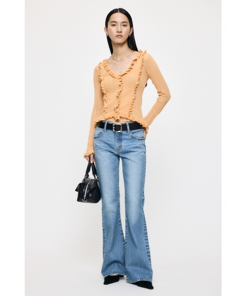 MOUSSY（マウジー） カーディガン 「26年SS新作」POINTELLE RUFFLE