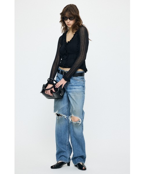 MOUSSY（マウジー） カーディガン 「26年SS新作」POINTELLE RUFFLE
