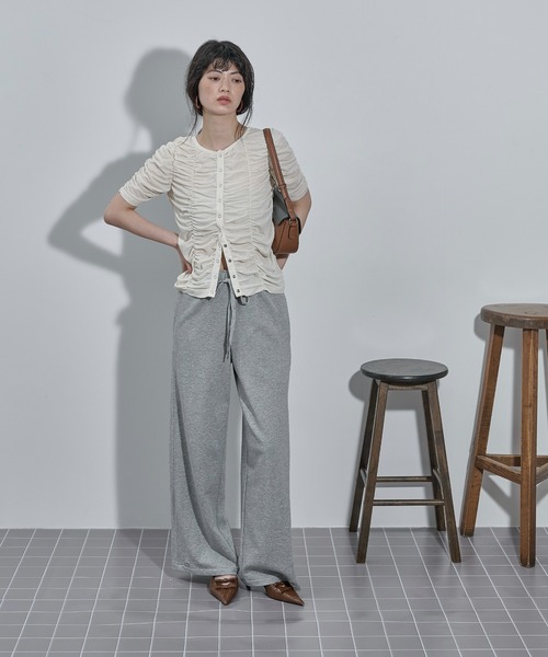 THE Yon tシャツ 2WAYシャーリングシアーハーフスリーブカーディガン