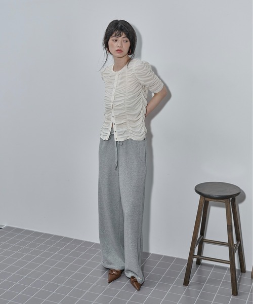 THE Yon tシャツ 半袖 2WAYシャーリングシアーハーフスリーブ