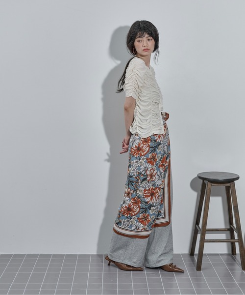 THE Yon tシャツ 2WAYシャーリングシアーハーフスリーブカーディガン