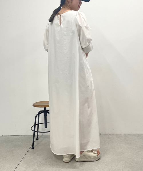 「Omekashi」 半袖ワンピース 36 ホワイト レディース_画像4