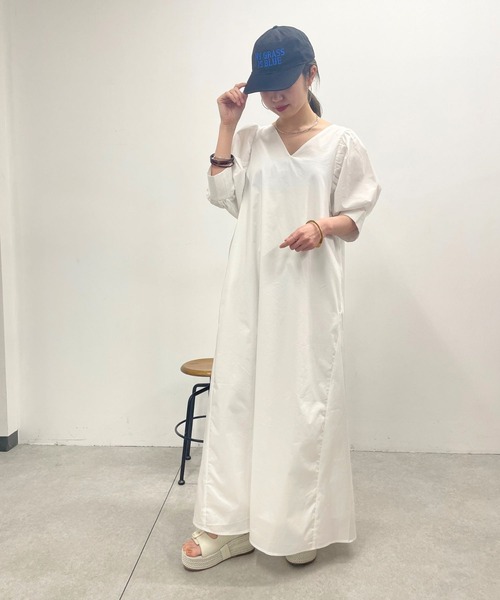「Omekashi」 半袖ワンピース 36 ホワイト レディース_画像5