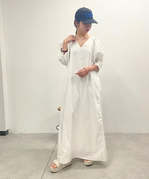 「Omekashi」 半袖ワンピース 36 ホワイト レディース_画像6
