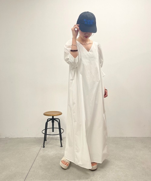 「Omekashi」 半袖ワンピース 36 ホワイト レディース_画像8